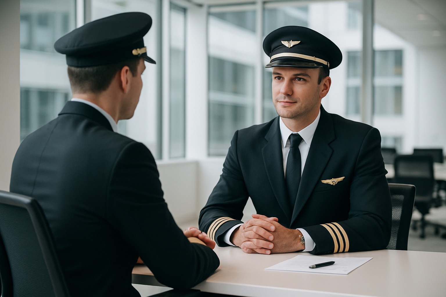 Professional interview setting