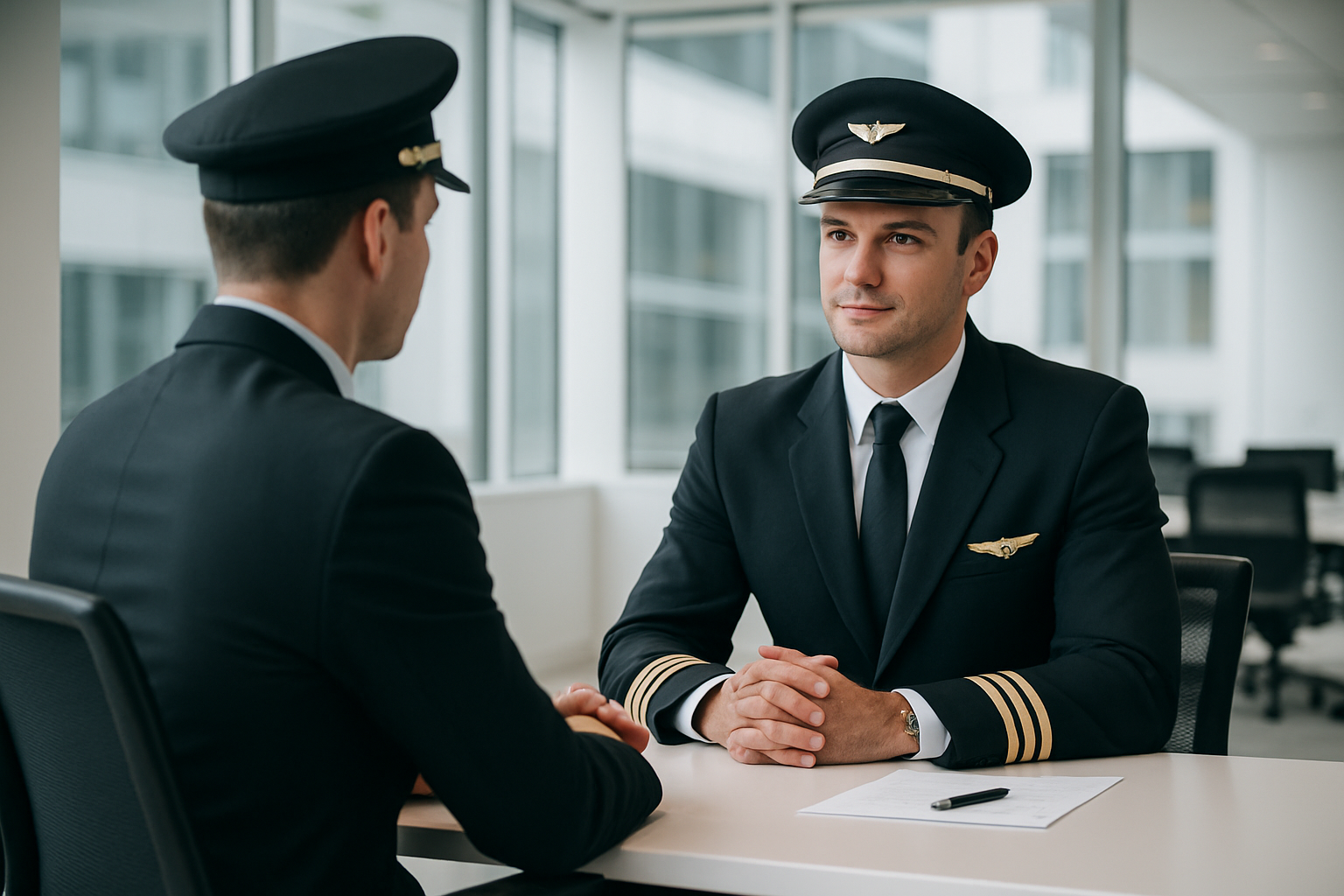 Professional interview setting