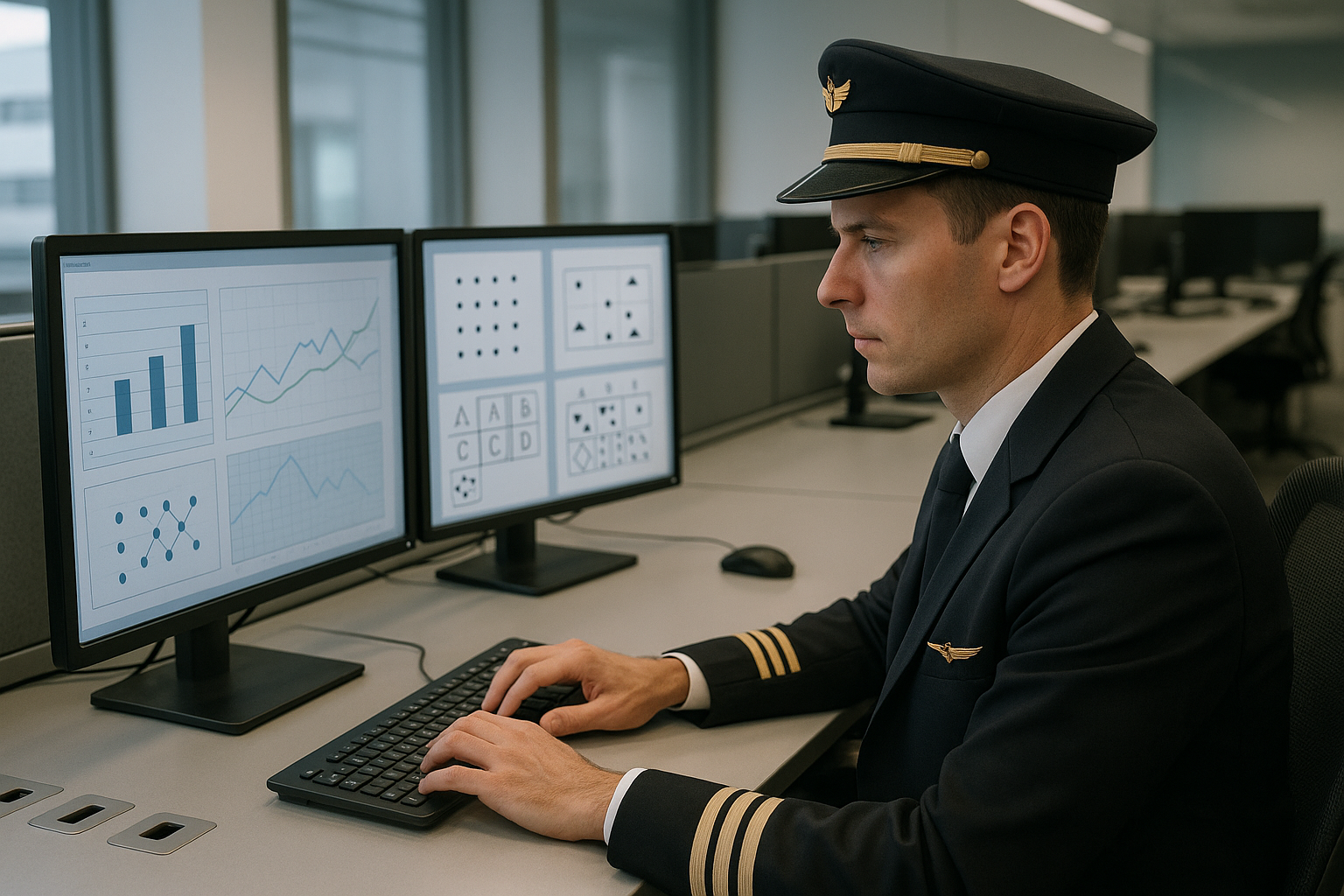 Abstract cognitive test visualisation with data patterns