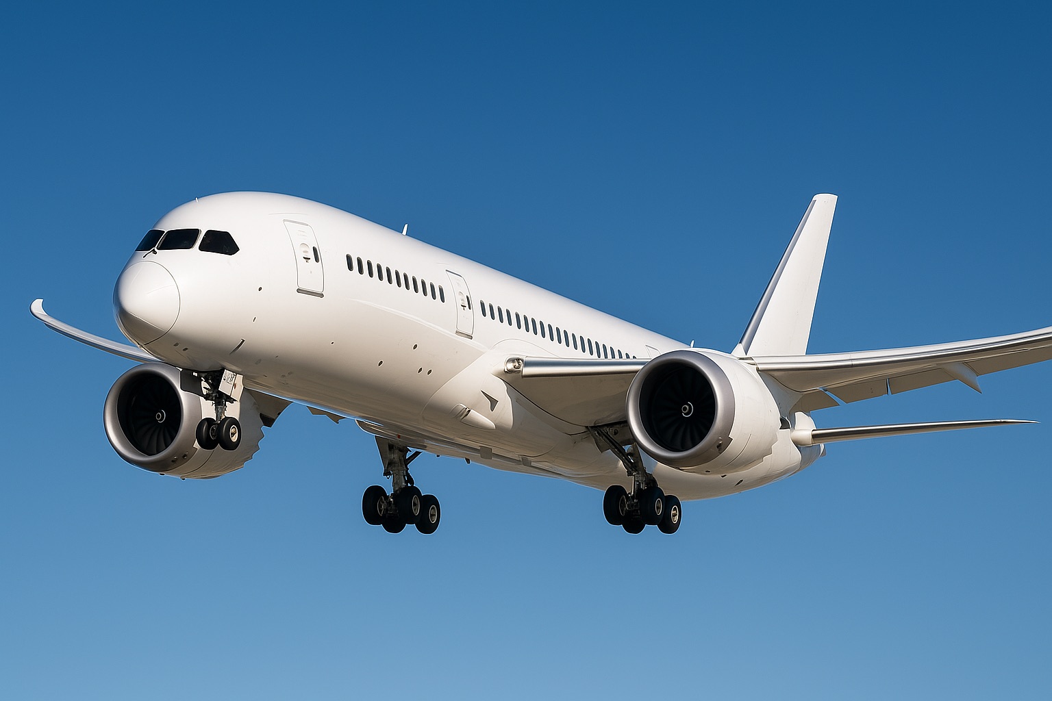 Modern aircraft in flight